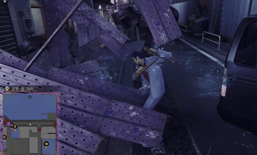 장애물 제거하며 진행